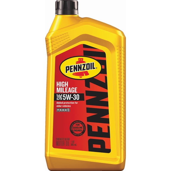 Pennzoil High Mileage Motor Oil - Pack of 12  Standard Vehicle Use, OE Replacement