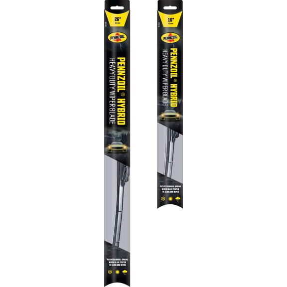 Pennzoil 26" & 16" Hybrid Heavy Duty Wiper Blades (Set of 2)