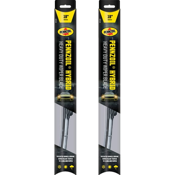 Pennzoil 18" & 18" Hybrid Heavy Duty Wiper Blades (Set of 2)