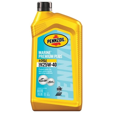 Pennzoil Marine Premium Plus Outboard 4-Cycle 25W-40 Engine Oil, 1 Gallon