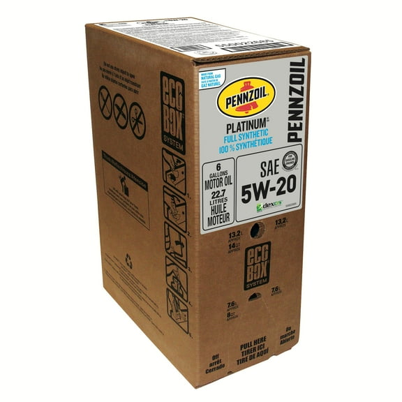 Pennzoil Platinum 5W-20 Motor Oil Ecobox, 1 Quart --offer valid for in store oil change only