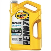 Pennzoil Platinum Full Synthetic 0W-16 Motor Oil 5-Quart, Case of 3