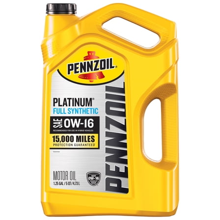 Pennzoil Platinum® Full Synthetic 0W-16 Motor Oil, 5 Quart