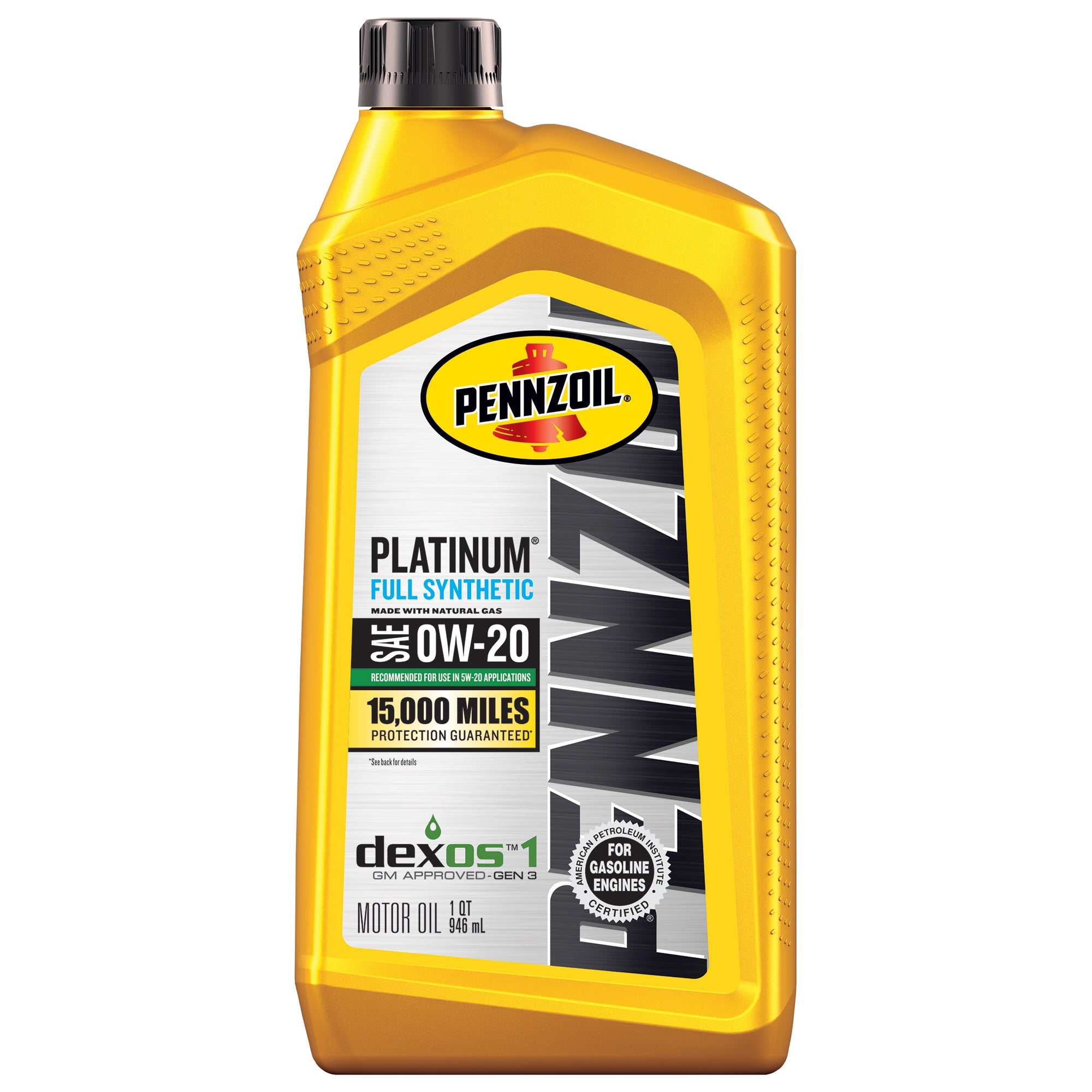 Walmart Deal of Pennzoil Platinum Full Synthetic 0W-20 Motor Oil, 1-Quart