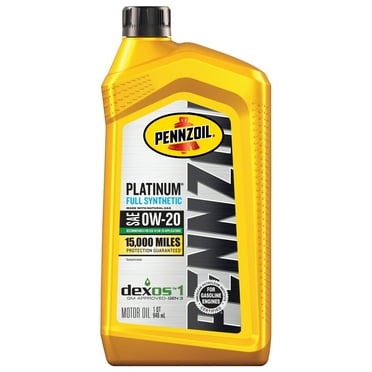 Pennzoil Platinum Full Synthetic 0W-20 Motor Oil, 1-Quart
