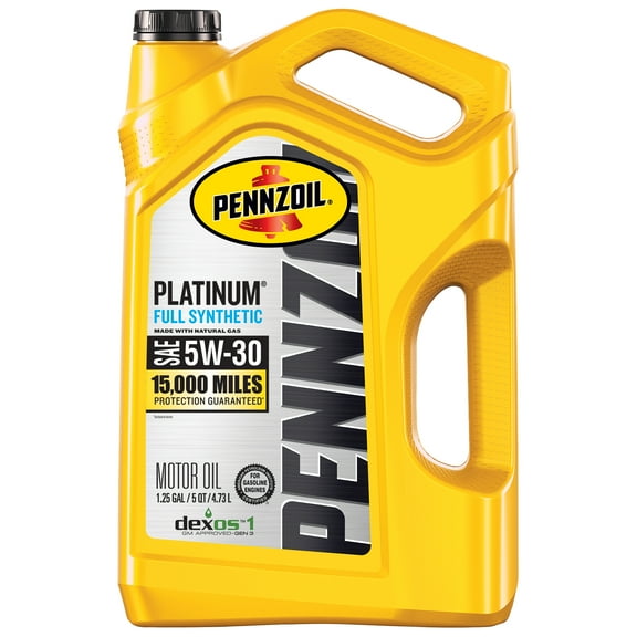 Pennzoil Platinum Full Synthetic 5W-30 Motor Oil, 5 Quart