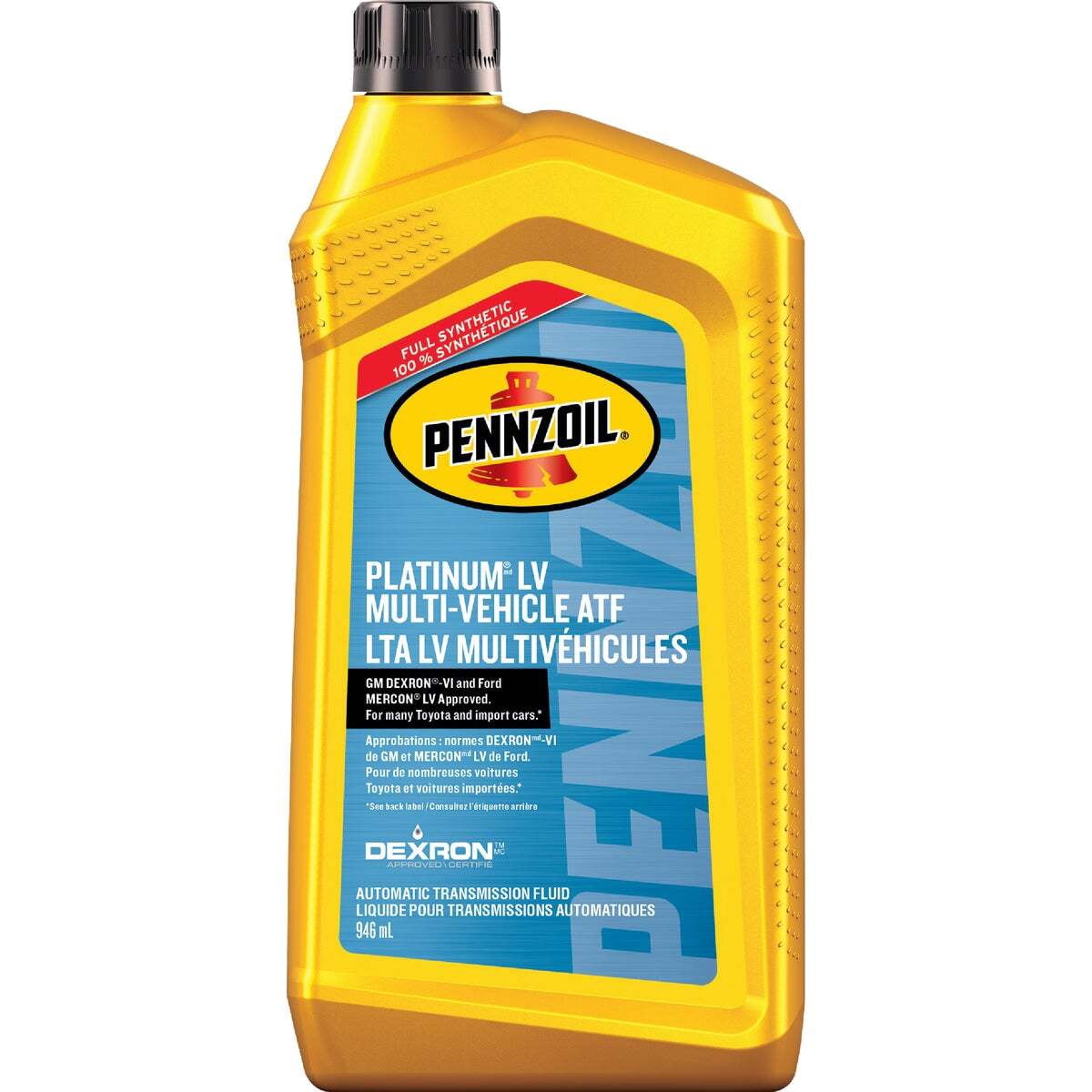 Pennzoil Platinum LV Multi-Vehicle ATF Automatic Transmission Fluid, 1 qt (6 Pack)