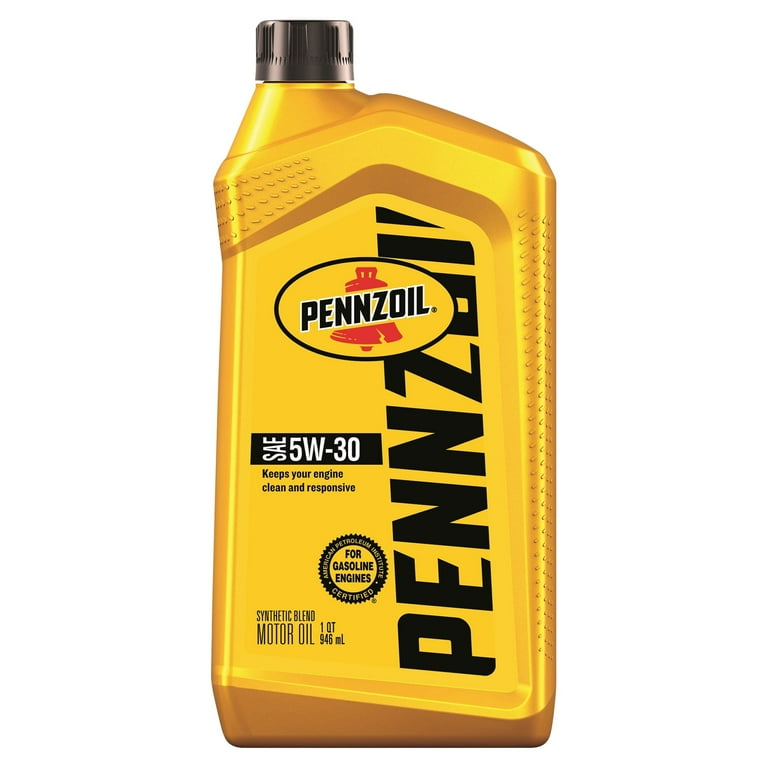 Pennzoil Synthetic Blend 5W 30 Motor Oil 1 Quart Walmart