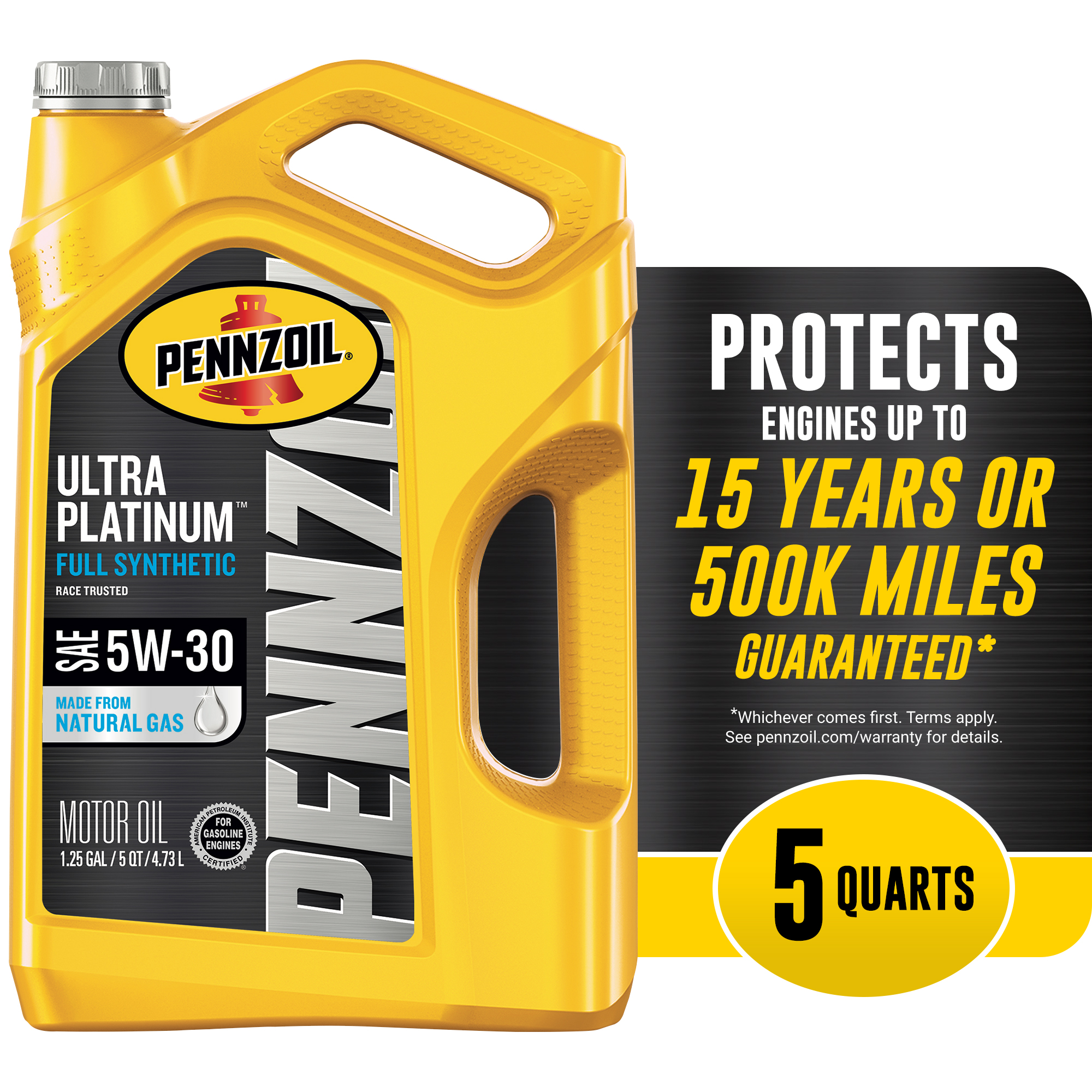 Pennzoil Ultra Platinum 5W-30 Full Synthetic Motor Oil, 5 Quart - image 1 of 7