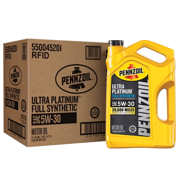 Pennzoil Ultra Platinum Full Synthetic 5W-30 Motor Oil, 5 Quart (3 Pack)