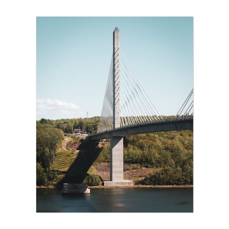 Penobscot Narrows Bridge 03 - Stockton Springs Maine Photography Unframed Wall Art Print 8 x 10 inches