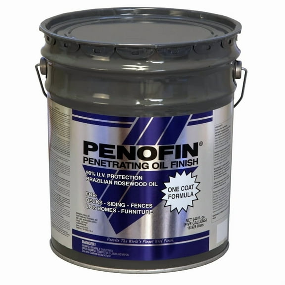Penofin 1014314 5 gal Semi-Transparent Chestnut Oil-Based Penetrating Wood Stain, Blue