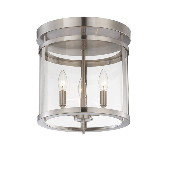 Penrose 3-Light Ceiling Light in Satin Nickel