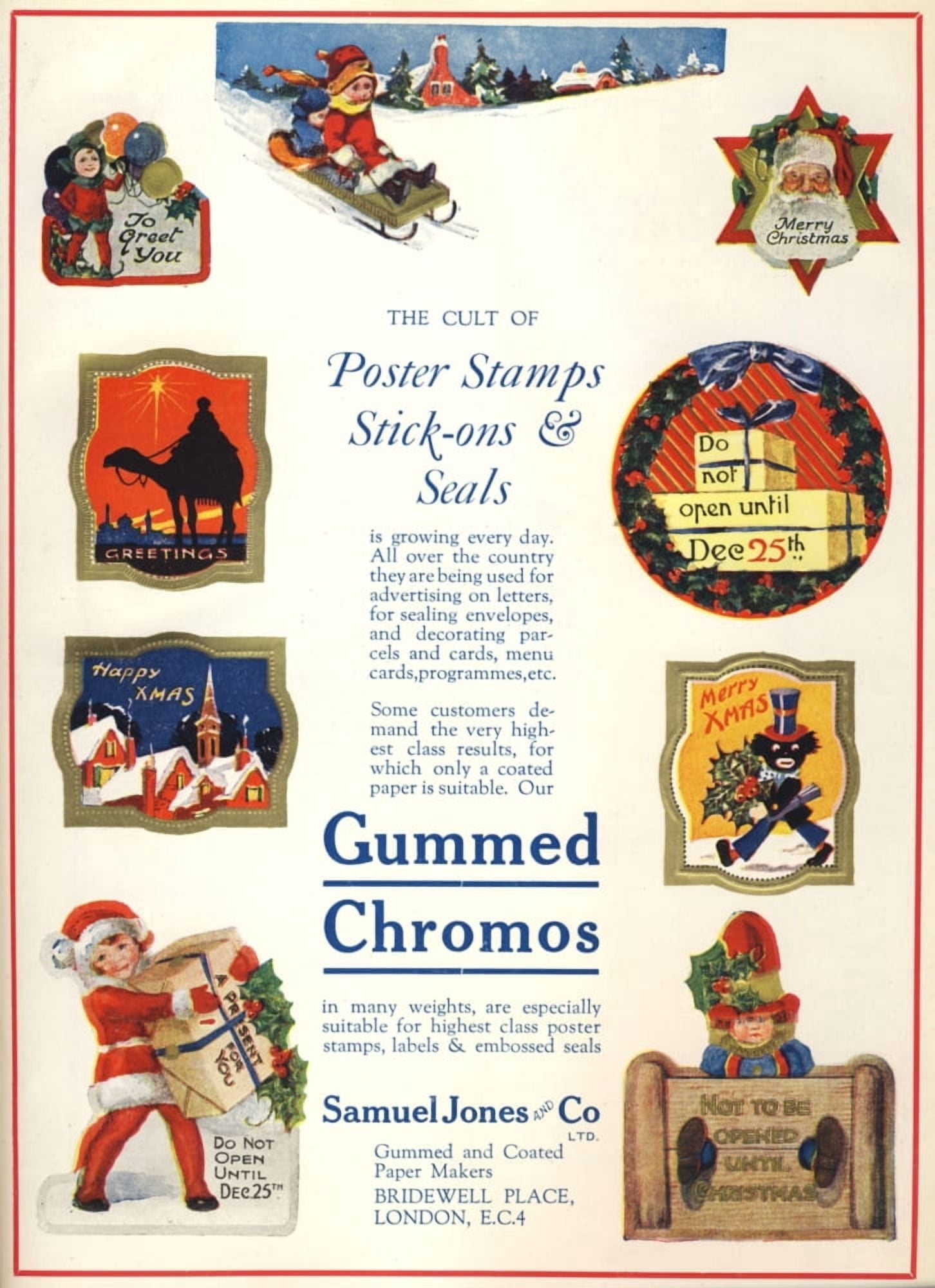 Penrose Annual 1930 Christmas Stamps Canvas Art - Unknown (18 x 24)