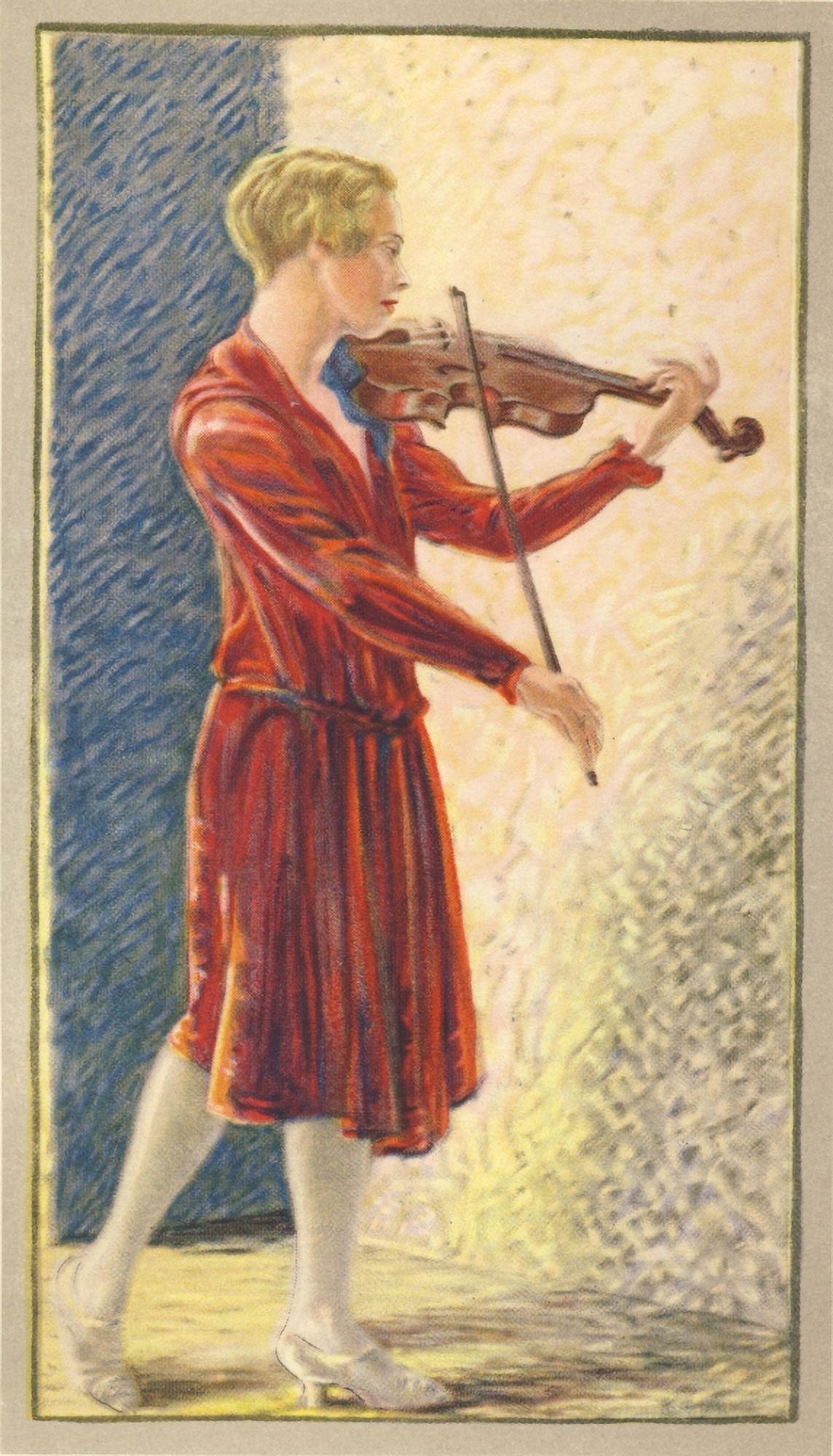 Penrose Annual 1930 Violin Girl Canvas Art - Unknown (24 x 36)