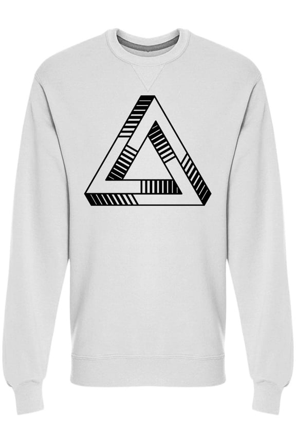 Penrose Impossible Triangle Art Sweatshirt Men -Image by Shutterstock, Male XX-Large