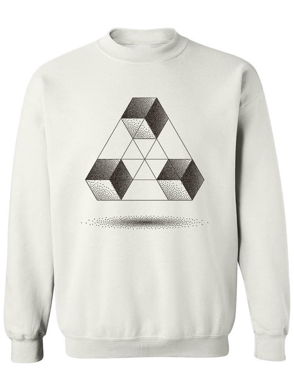 Penrose Triangle Design Sweatshirt Men -Image by Shutterstock, Male 5X-Large