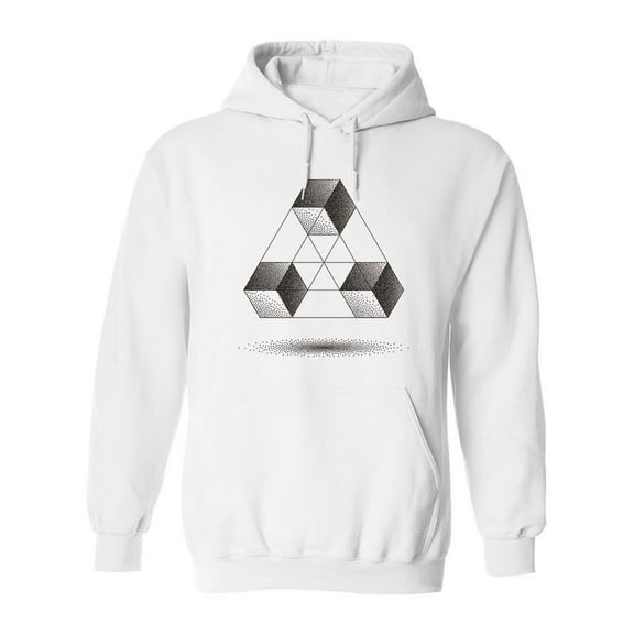 Penrose Triangle Sketch Hoodie Men -Image by Shutterstock, Male Large