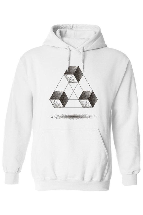 Penrose Triangle Sketch Hoodie Men -Image by Shutterstock, Male Small