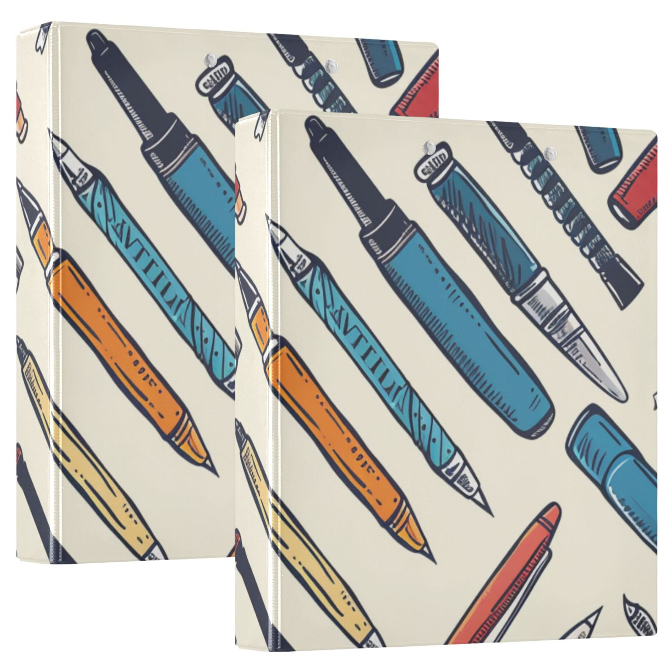 1-inch 2-inch 3-Ring Binder With Pockets, Basic Binders 1''2'' Color 2- Inch