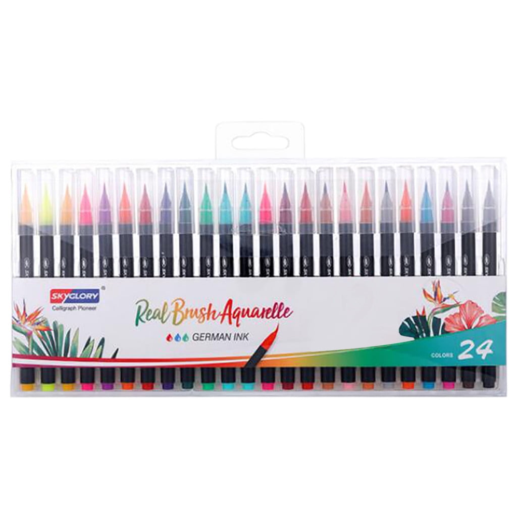 Pens 3ML 12/24/36 Colors Hand Painted Pen Set Marker Drawing Watercolor Art Brush