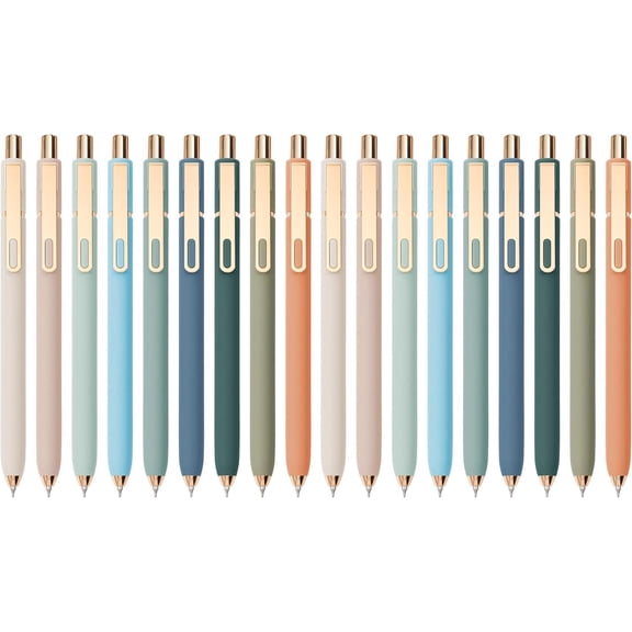 Pens Black Ink Pens for Office 0.5mm Fine Point Pen Smooth Writing Retractable (  clip-18 pcs)