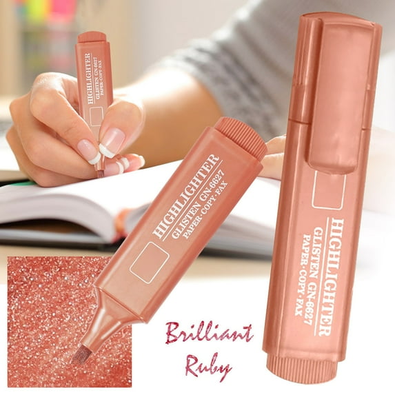 Pens Glitter Color Highlighter Key Marker Pen Water Based Marker Pen 8 Colors Optional Head Glitter(10ml)