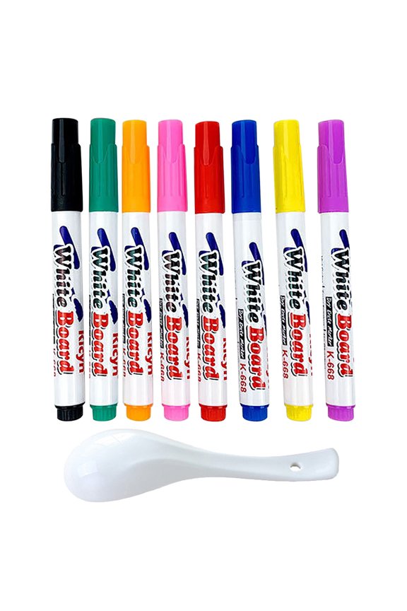 Pens Magical Water Painting Pen 8 Colors Magical Floating Water Painting Pen Magical Watercolor Pen Magical Floating Ink Marker For Drawing Painting Teaching Whiteboard DIY Craft 5ml