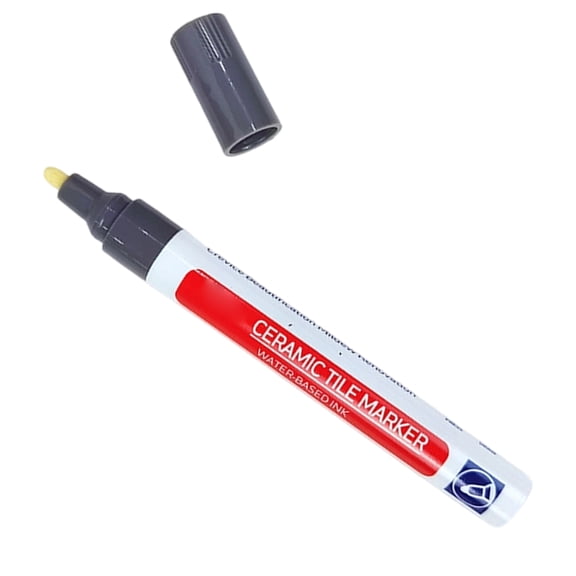 Pens Medium Point Ceramic Tile Grout Marker Repair Pen,Waterproof Grout Stain Remediation Paint Pen Kitchen Bathroom Floor Seam Gap Coloring Restorer 13.8cm 1pc