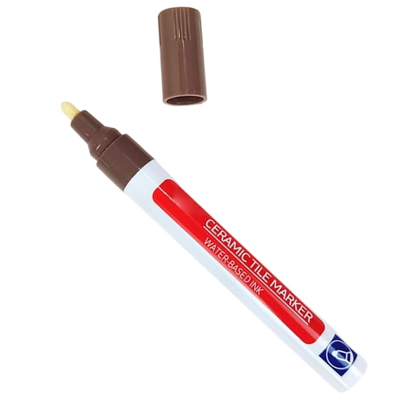Pens Medium Point Ceramic Tile Grout Marker Repair Pen,Waterproof Grout Stain Remediation Paint Pen Kitchen Bathroom Floor Seam Gap Coloring Restorer 13.8cm 1pc