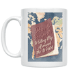 thumbnail image 1 of Pens and Passports Travel Journal Design - Cultural Voyager Writer - 11 oz Ceramic Coffee Mug, 1 of 3
