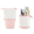 thumbnail image 1 of Pens and pencils retractable pencil case, vertical retractable transformer bag cute retractable pencil case zipper pencil casePink, 1 of 6