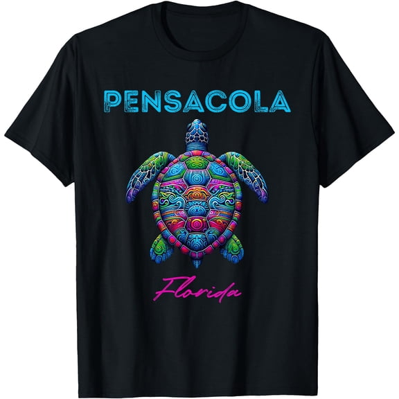 Pensacola Florida Tribal Beach Sea Turtle T-Shirt