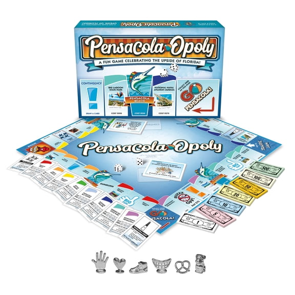 Late For The Sky: Pensacola-Opoly - Vacation Destination Themed Opoly-Style Board Game, Family Strategy Play, 2-6 Players, Traditional or 1hr Version