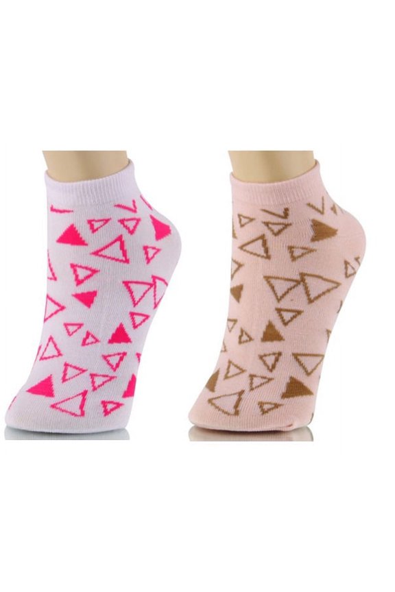 6 Pack LowCut Sock Triangle Print Sock (Size: 6 8)