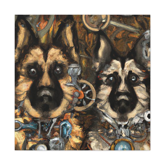 "Pensive Steampunk Shepherd" - Canvas