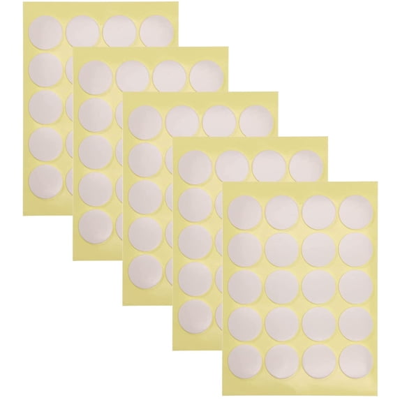 Penta Angel Candle Wick Stickers 100Pcs Heat-Resistant Double-Side Round Dot Adhesive Candle Making Stickers for Crafts DIY (100)