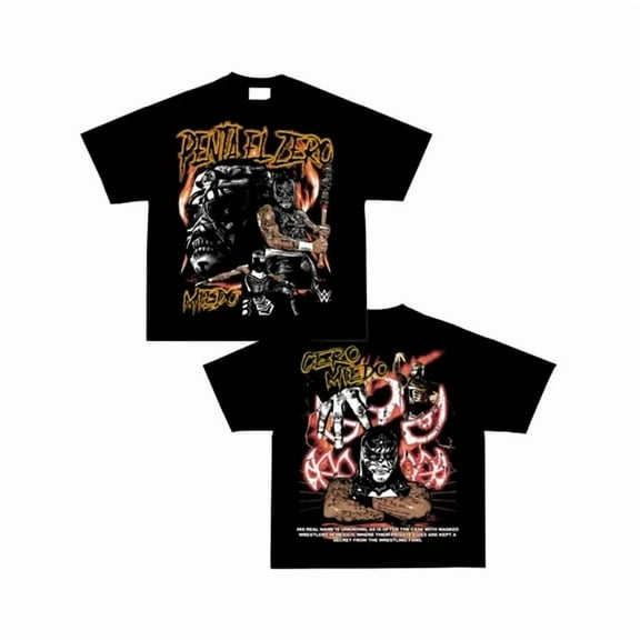 Penta El Zero Miedo T-Shirt, Unisex Graphic Tee, Gift For Wrestling Fans Shirt,Black Color,Size XL