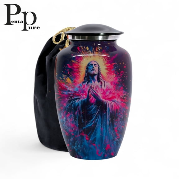 PentaPure Cremation Urn for Human Ashes - Adult Sized - 200 Cubic Inches - Premium Velvet Bag Included