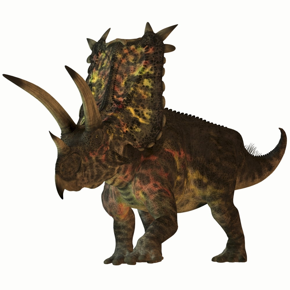 Pentaceratops a herbivorous dinosaur from the Cretaceous Period Canvas Art - Corey FordStocktrek Images (29 x 29)