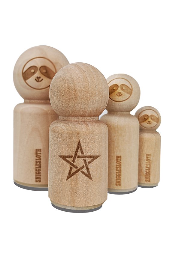 Pentacle Star Witch Wicca Occult Rubber Stamp for Scrapbooking Crafting Stamping - Mini 1/2 Inch