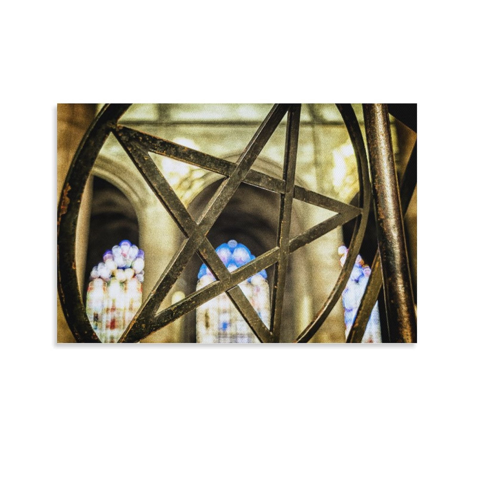 Pentacle Wicca Symbol Religious Canvas Art Poster And Wall Art Picture ...