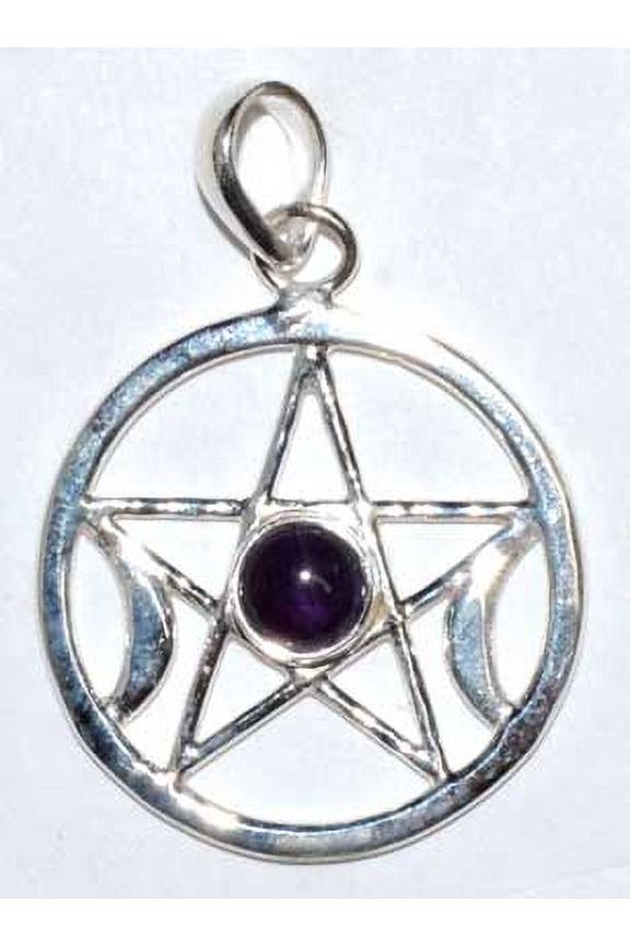 Pentacle moon amethyst pendant | Trending Now