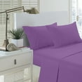 thumbnail image 1 of Pentagon Collection 1800 Series Wrinkle Resistant Embossed Sheet Set (Twin, Purple), 1 of 2