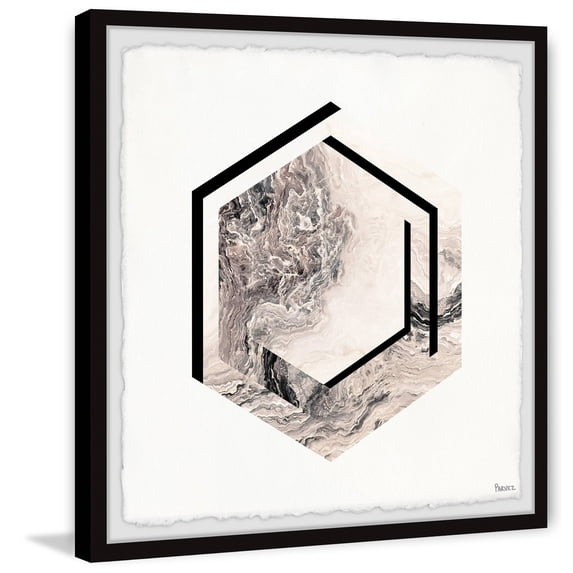 "Pentagon Waves" Framed Painting Print
