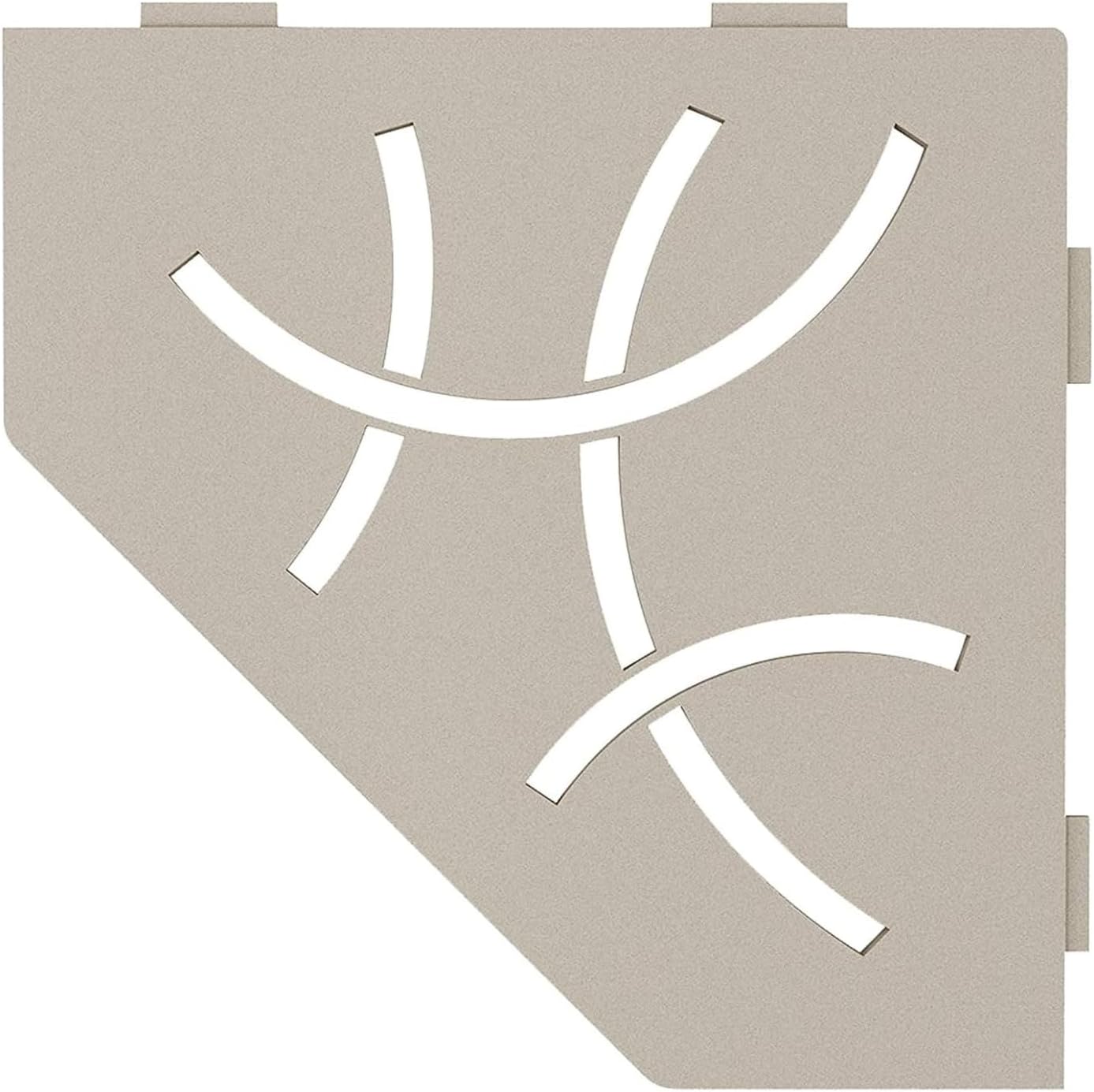 Pentagonal Corner Shelf for Tiled Walls Curve Design, Aluminum