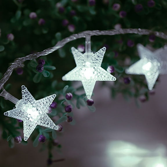 Pentagonal Star String Lights - 3M 20 LED Star Fairy Lights, Battery Box String Lights for Bedroom Tent Patio Xmas Party Indoor New Year, Garden Decoration