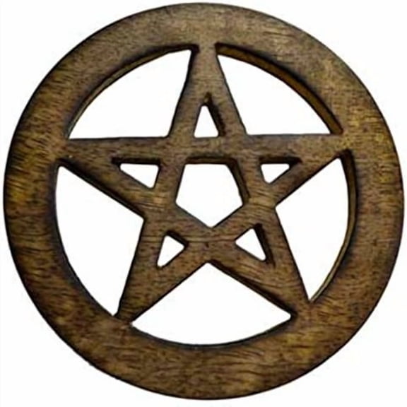 Pentagram Altar Tile 4" (Brown) (Brown) (Black) (Brown)$$Home Decor, Kitchen, & Other