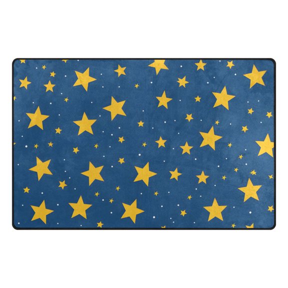 Pentagram Pattern Memory Foam Area Rug 60"x39" Non Slip, Absorbent, Fade Proof for Living Room, Bedroom, Office