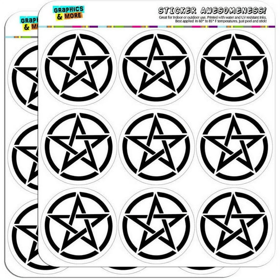 Pentagram Pentangle Star Wiccan Witch 18 2" Planner Calendar Scrapbooking Crafting Stickers
